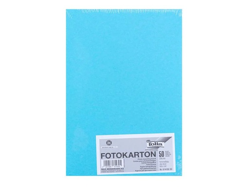 [90108082 1098831] Folia Fotokarton A4, 300 g/m², 50 Blatt, Himmelblau