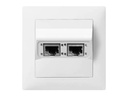 ABB Sidus Netzwerkdose 2x RJ45, E-Typ geschirmt Kat.6