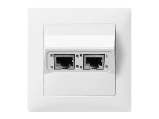 [90108197 1085613] ABB Sidus Netzwerkdose 2x RJ45, E-Typ geschirmt Kat.6
