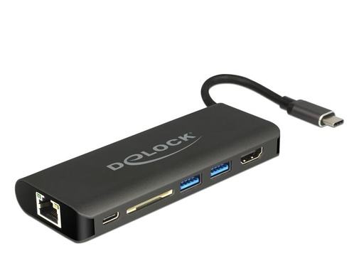 [90108256 777732] Delock Dockingstation USB3.1 Typ-C – HDMI/LAN/SD/USB-A/USB-C PD