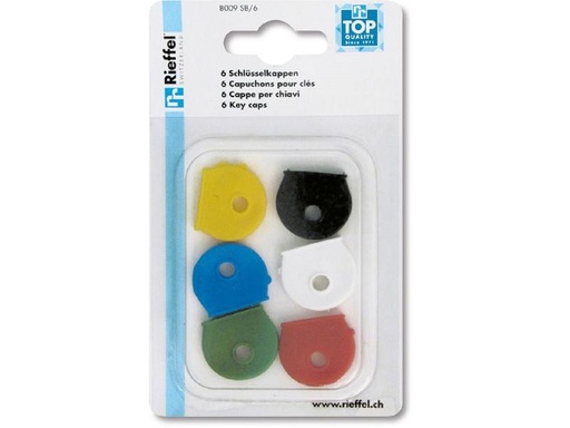 [90108482 1144240] Robert Rieffel Schlüsselkappen 25 mm, 6 Stück, Mehrfarbig