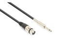 Vonyx XLR-Kabel XLRf-Klinke 6.3 3 m, Schwarz