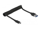Delock USB 3.0-Spiralkabel 10Gbps USB A - USB C 1.2 m