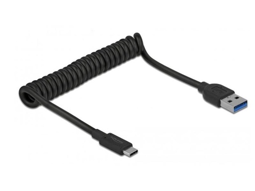 [90108599 1009350] Delock USB 3.0-Spiralkabel 10Gbps USB A - USB C 1.2 m