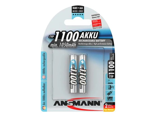 [90010850 1120983] Ansmann Akku 2x AAA Typ 1100 1050 mAh