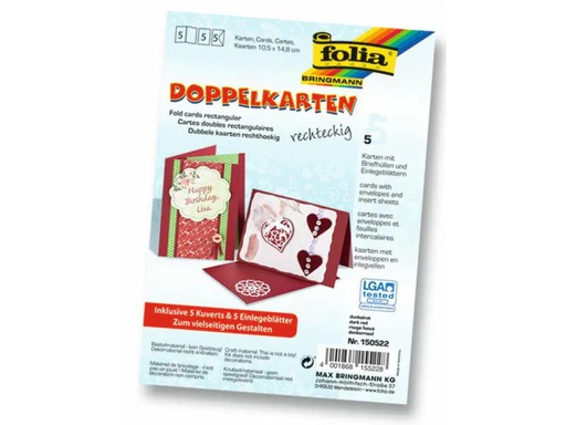 [90108734 565744] Folia Blankokarte 220 g/m² rechteckig Bordeaux