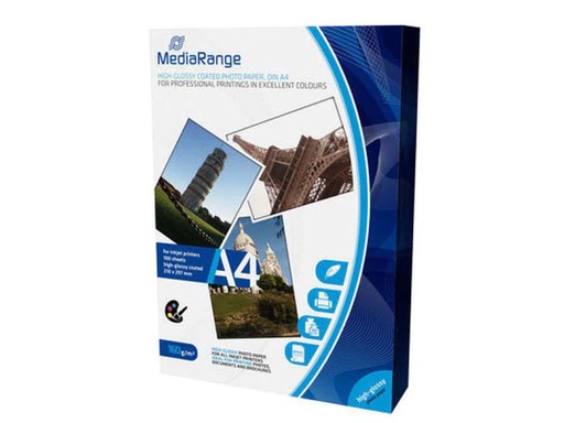 [90108805 424504] MediaRange Fotopapier A4 160 g/m² 100 Stück
