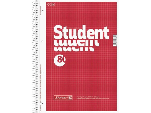 [90108857 950937] Brunnen Collegeblock A4  A4, Kariert, 80 Blatt