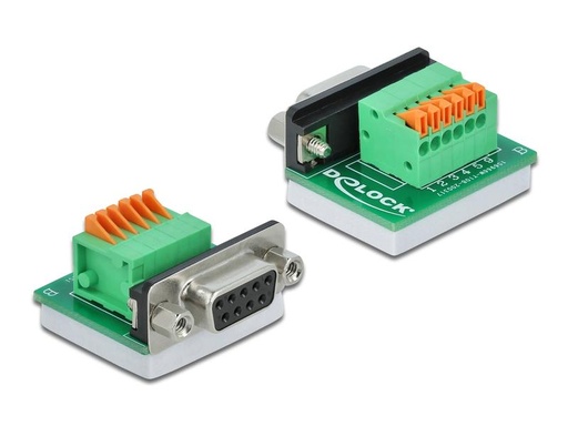 [90108991 1151607] Delock Adapter Terminalblock RS232 DB9 Buchse horizontal 0 m