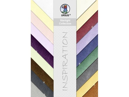 [90109058 586522] URSUS Glitzerpapier Starlight 23 x 33 cm, 200 g/m², 18 Blatt