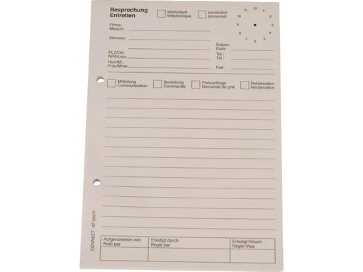 [90010885 1039788] CONNECT Telefonblock A5 weiss