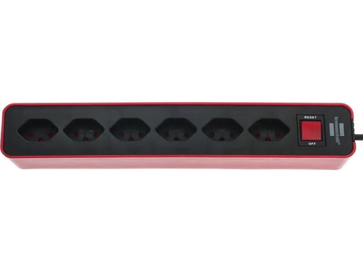 [90109139 747911] Brennenstuhl Steckdosenleiste Ecolor 6x T13 Rot / Schwarz