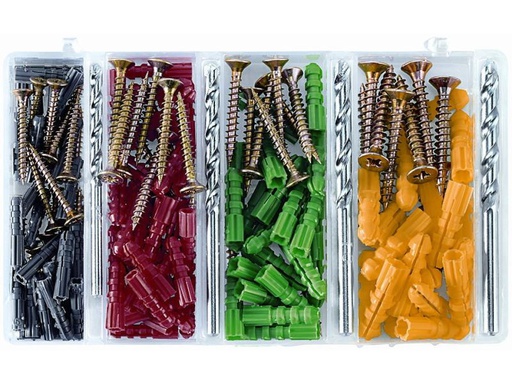 [90109193 850496] ferronorm Dübel Set mit Schrauben + Steinbohrer