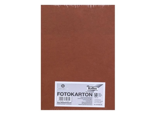 [90109277 1098868] Folia Fotokarton A4, 300 g/m², 50 Blatt, Schokobraun