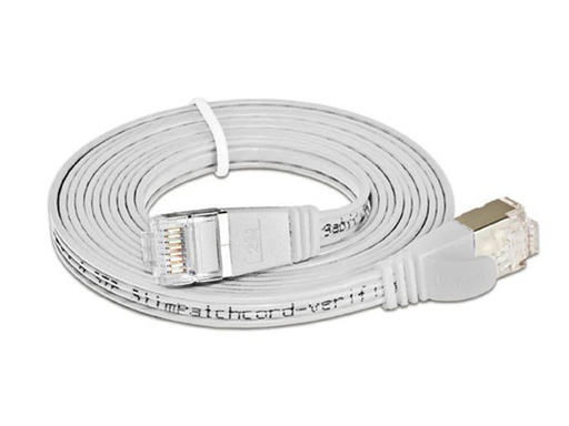 [90109517 314824] SLIM Slimpatchkabel RJ-45 - RJ-45, Cat 6, STP, 0.25 m, Weiss