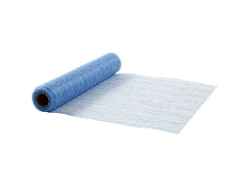 [90109707 883993] Creativ Company Tischläufer Netz 30 cm x 10 m, Blau