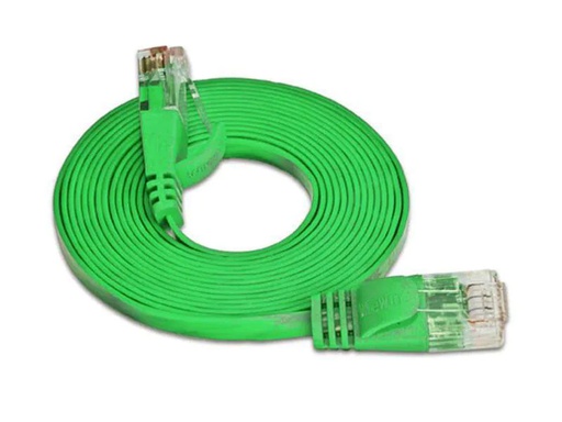 [90109804 413865] SLIM Slimpatchkabel RJ-45 - RJ-45, Cat 6, UTP, 0.15 m, Grün