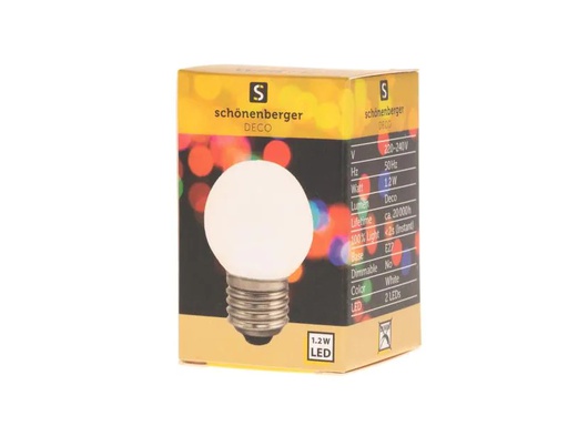[90109950 246063] Star Trading Partylampe LED Mini Globe 1.2W E27 Weiss