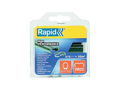 [90109963 870314] Rapid Ringklammern VR22  215 Stück, Grün