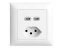 Feller EDIZIOdue Steckdose 2x USB-C 3 A, 15 W