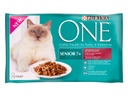 Purina ONE Nassfutter Senior Rind, 4 x 85 g
