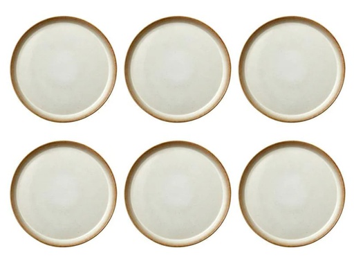 [90110537 1015211] Bitz Speiseteller Ø 27 cm, 6 Stück, Beige/Crème