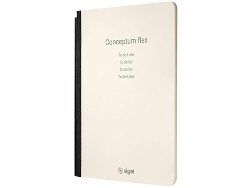 [90110562 1112045] Sigel Notizheft Conceptum flex A5, Kariert, Hellbraun