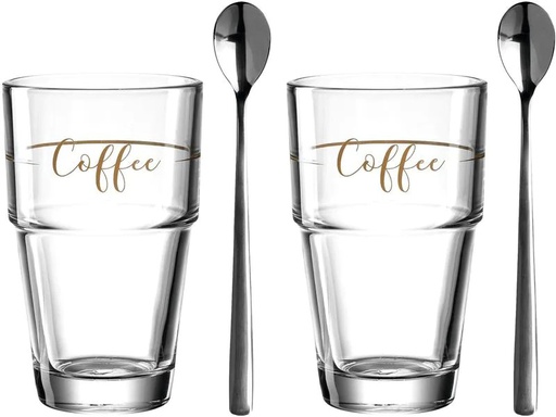 [90110636 1187753] Leonardo Latte Macchiato Becher Napoli Solo Coffee 410 ml
