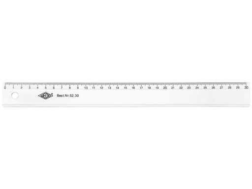 [90110750 126339] WEDO Lineal aus Kunststoff, 30 cm