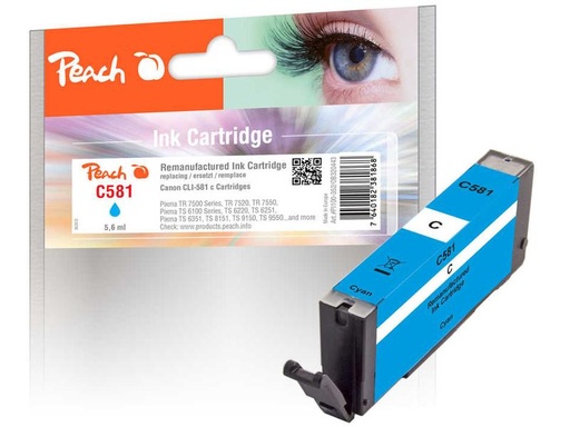 [90110822 1142510] Peach Tinte Canon CLI-581 Cyan