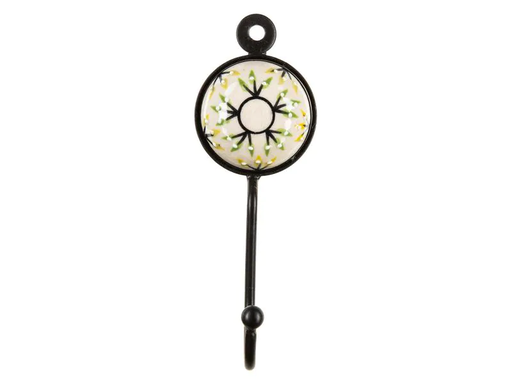 [90111076 1176444] Tranquillo Wandhaken handbemalt Beige/Schwarz