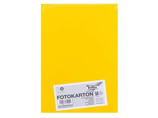 [90111114 1098845] Folia Fotokarton A4, 300 g/m², 50 Blatt, Bananengelb