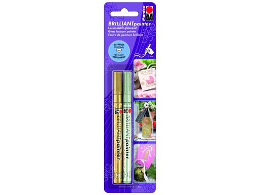 [90111189 574147] Marabu Acrylmarker BRILLIANT painter Silber, Gold