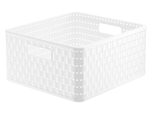 [90111239 513880] Rotho Aufbewahrungskorb Country 32.8 x 30 x 16 cm, Weiss
