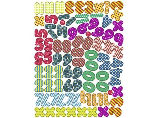 [90111261 1041353] URSUS Haftmagnet Zahlen und Symbole Mehrfarbig, 100 Stück