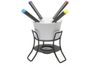 Nouvel Schokoladenfondue-Set Bianca 6 Teile, Schwarz/Weiss