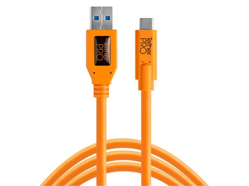 [90111394 987703] Tether Tools Kabel TetherPro USB 3.0 / USB-C 4.6 Meter – orange