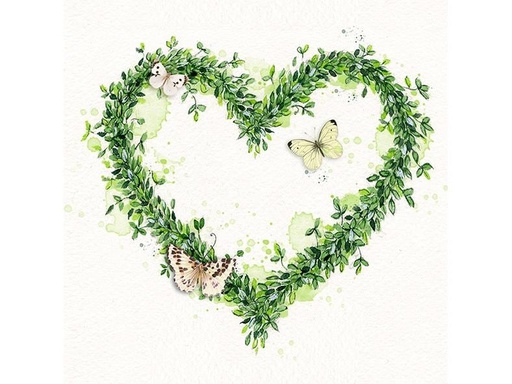 [90011118 1143293] Braun + Company Papierservietten Green Dream 33 cm x 33 cm, 20 Stück
