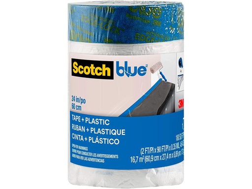 [90111443 1160695] 3M Abroller ScotchBlue Nachfüllrolle 600 mm x 27.4 m, Klar