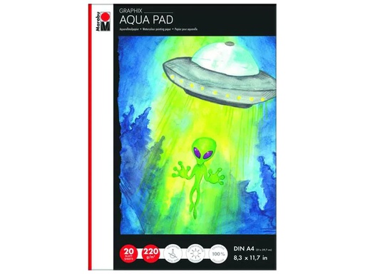 [90111460 1084404] Marabu Aquarellblock Graphix Aqua Pad A4