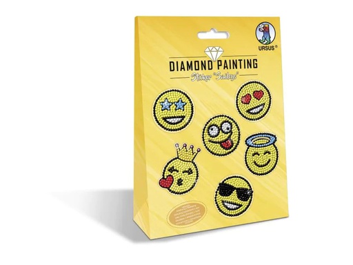 [90111471 1032004] URSUS Motivsticker Diamond Painting Smileys Gelb  1 Stück