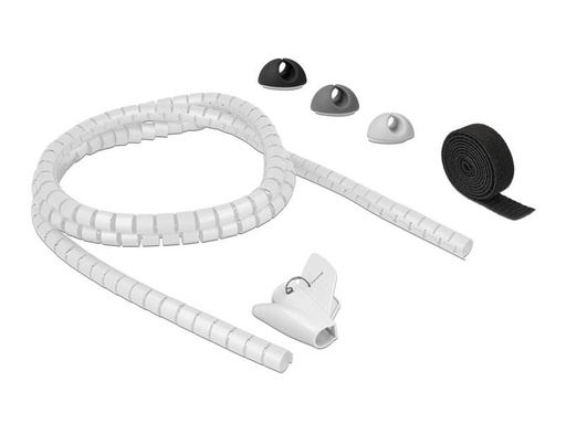 [90111703 1192260] Delock Kabelschlauch Kabelmanagement Set Grau Schwarz Weiss