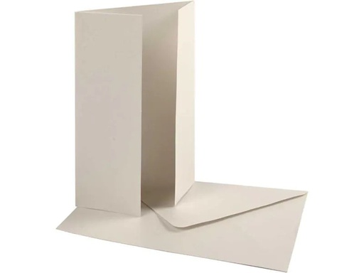 [90111705 905797] Creativ Company Blankokarte 10.5 x 15 cm Perlglanz, 10er Set