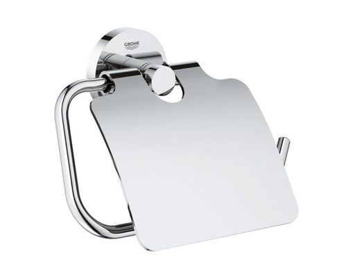 [90111728 892296] GROHE Toilettenpapierhalter Essentials Chrom, mit Deckel
