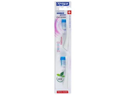 [90111803 433357] Trisa Zahnbürstenkopf Sonic Power Young Edition 2 Stück