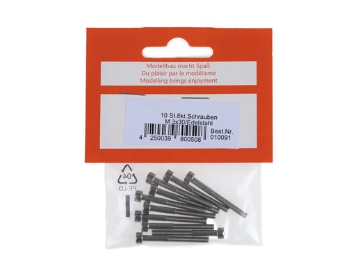 [90111995 711153] OEM Zylinderkopfschrauben M3x30 mm Edelstahl