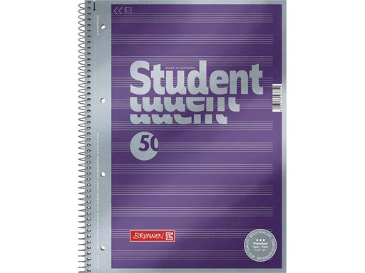[90112189 950932] Brunnen Collegeblock Premium Student Noten A4, Liniert, 50 Blatt