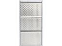 Kare Schuhschrank  Caruso 100 x 50 cm, Silber