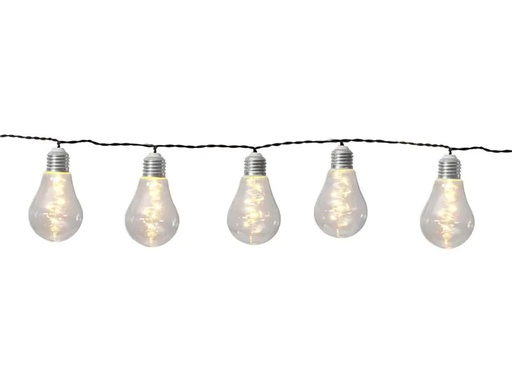 [90112408 782615] Star Trading Lichterkette Solar Glow 180 cm, Silber/Transparent