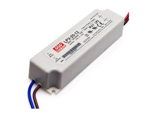 [90112471 243741] MeanWell LED-Treibernetzgerät  20 W, 12 V